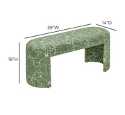 Greenspace - Round Upholstered Bench - Green - R&R Furniture Gallery (Fountain Valley, CA)