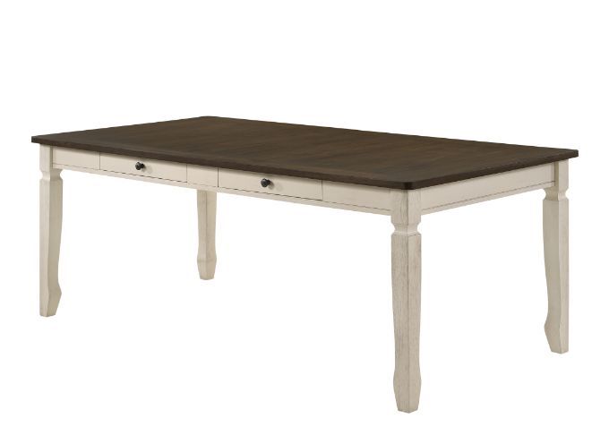 Fedele - Dining Table - Weathered Oak & Cream - R&R Furniture Gallery (Fountain Valley, CA)