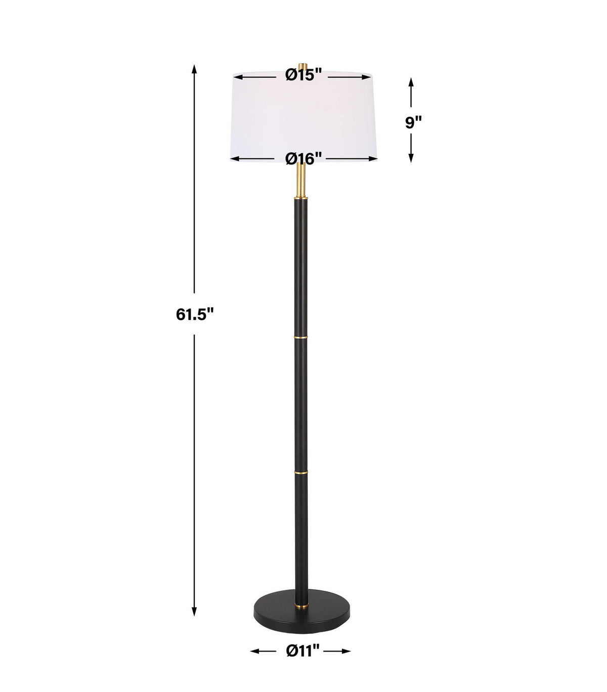 Floor Lamp - Black & Gold