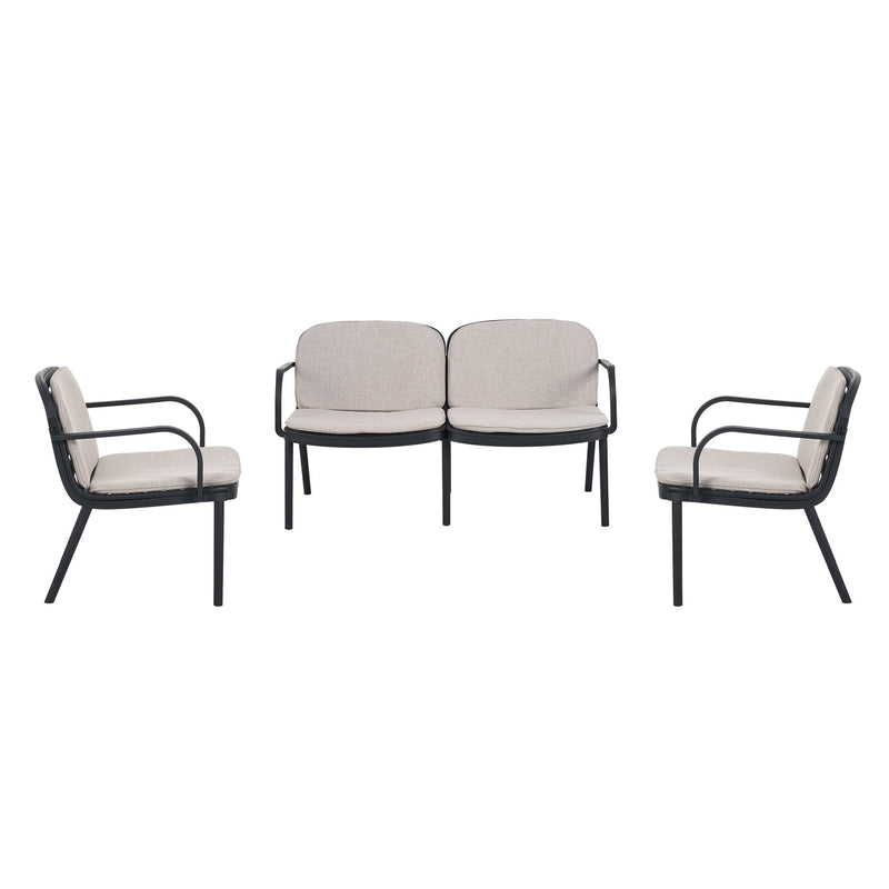 Luna - Outdoor Patio 3 Pieces Chat Set - R&R Furniture Gallery (Fountain Valley, CA)