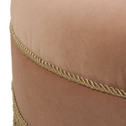 Yolanda - Round Upholstered Accent Ottoman - R&R Furniture Gallery (Fountain Valley, CA)