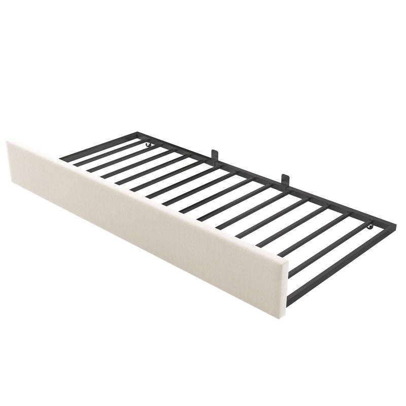 Upholstered Daybed With Metal Slatted Base - R&R Furniture Gallery (Fountain Valley, CA)