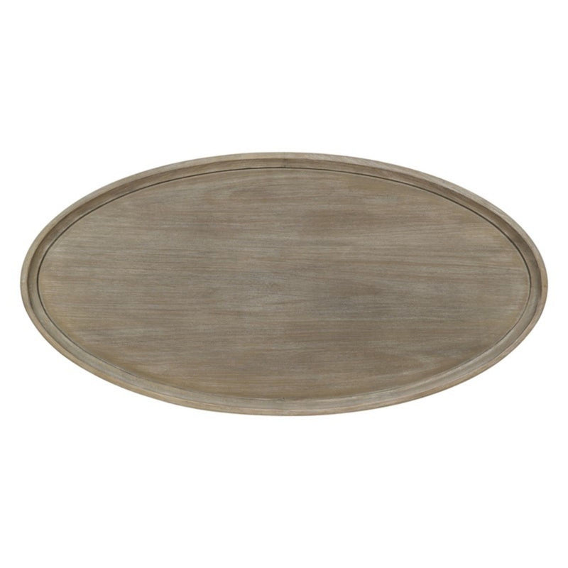 Bedford - Oval Coffee Table With Shelf - Natural - R&R Furniture Gallery (Fountain Valley, CA)