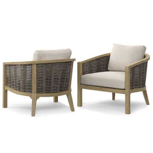 Parkside - Outdoor Conversation Chair (Set of 2) - Natural - R&R Furniture Gallery (Fountain Valley, CA)