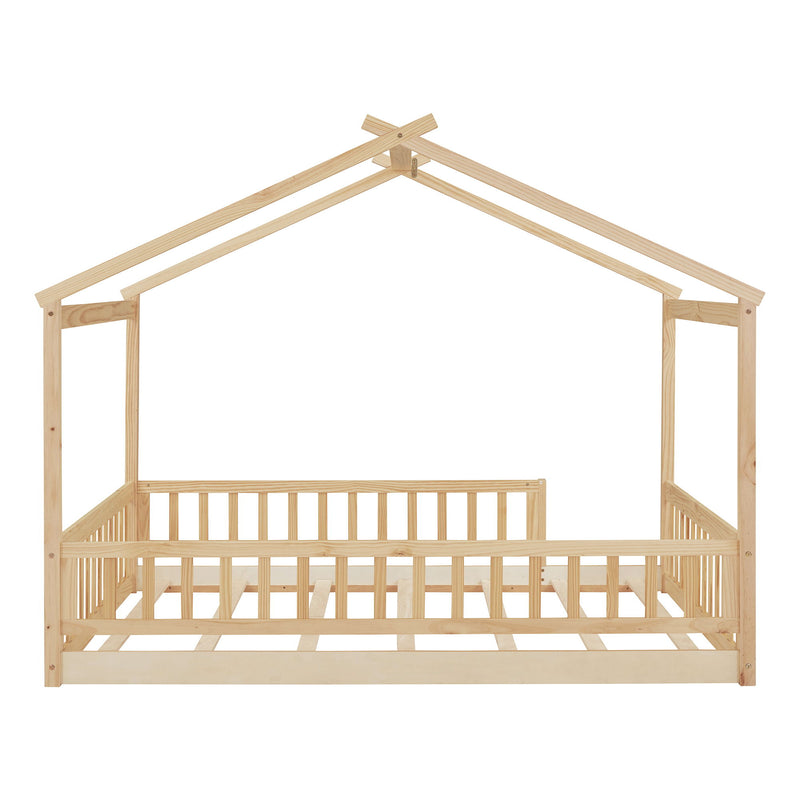 Bed House Bed Frame With Fence - R&R Furniture Gallery (Fountain Valley, CA)