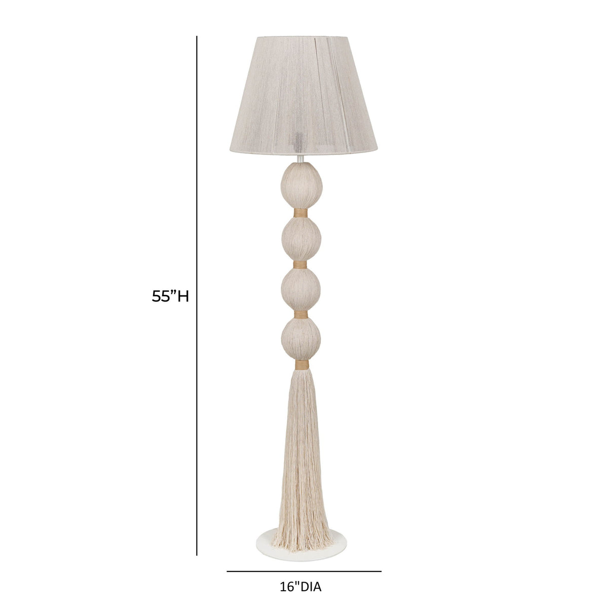 Samba - Cotton Floor Lamp - White - R&R Furniture Gallery (Fountain Valley, CA)