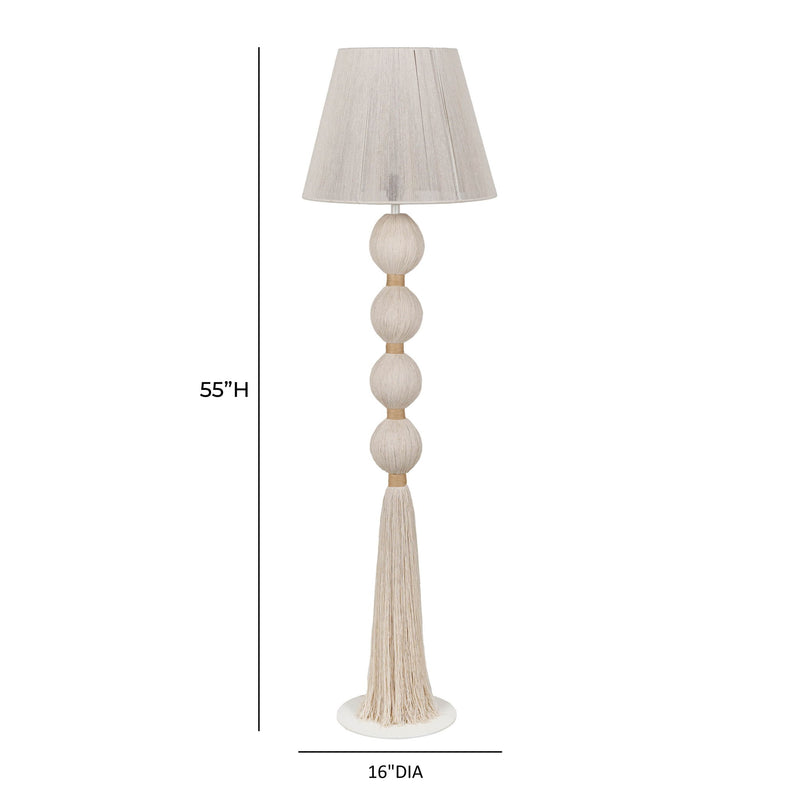 Samba - Cotton Floor Lamp - White - R&R Furniture Gallery (Fountain Valley, CA)