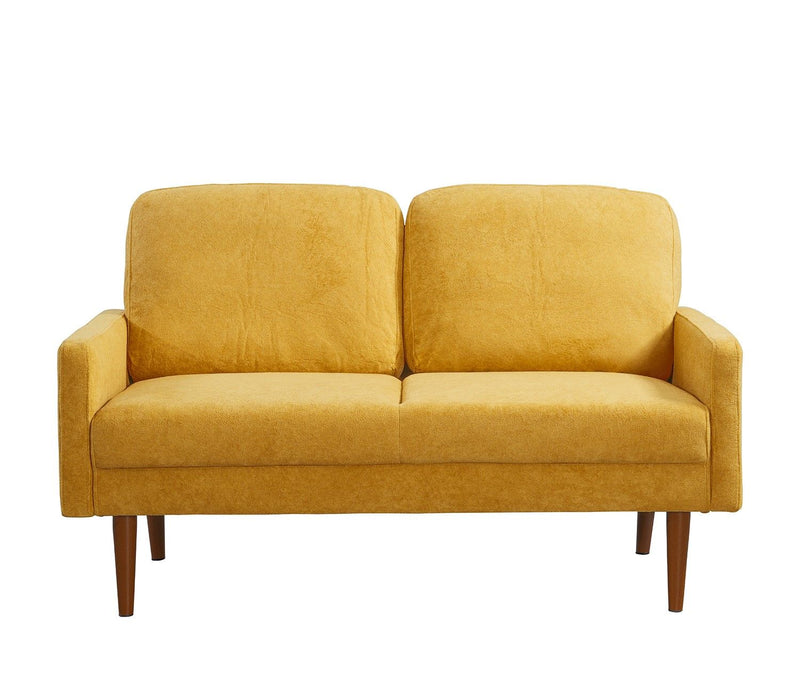 Loveseat Sofa, European Style With Sleek Design, Modern & Vintage Flair, Upholstered 2 Seater Couch - R&R Furniture Gallery (Fountain Valley, CA)