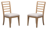 Escape - Ladder Back Dining Chair (Set of 2) - Glazed Natural Oak Mirage Mist - R&R Furniture Gallery (Fountain Valley, CA)