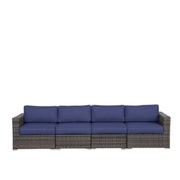 Luxurious Wicker Patio Sectional With Weather Resistant Sunbrella Cushions - R&R Furniture Gallery (Fountain Valley, CA)