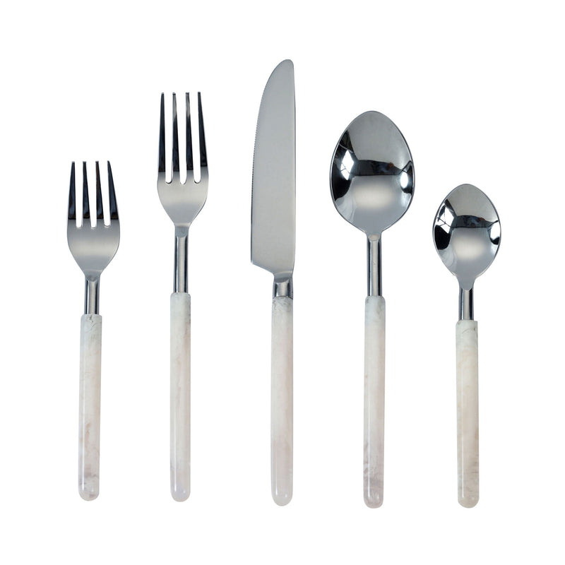 Frose - Stainless Steel Flatware (Set of 5) - Silver - R&R Furniture Gallery (Fountain Valley, CA)