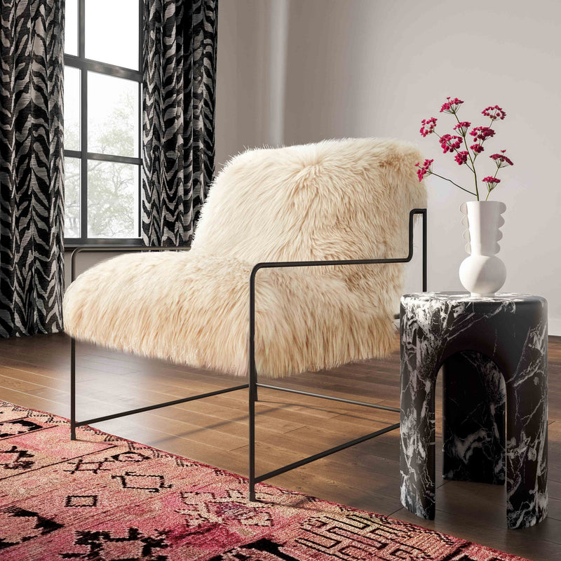 Kimi - Genuine Sheepskin Chair - R&R Furniture Gallery (Fountain Valley, CA)