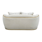 Scotts Square - Loveseat - Cornsilk / Light Champagne - R&R Furniture Gallery (Fountain Valley, CA)