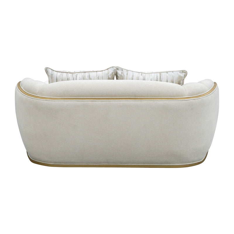 Scotts Square - Loveseat - Cornsilk / Light Champagne - R&R Furniture Gallery (Fountain Valley, CA)