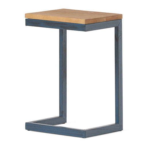 Small C Shaped End Table With Iron Base And Fir Wood Top - Black - R&R Furniture Gallery (Fountain Valley, CA)