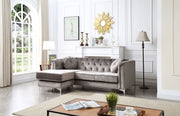 Glory Furniture soft microfiber suede sofa chaise in a stationary sectional with plush cushions and modern design.