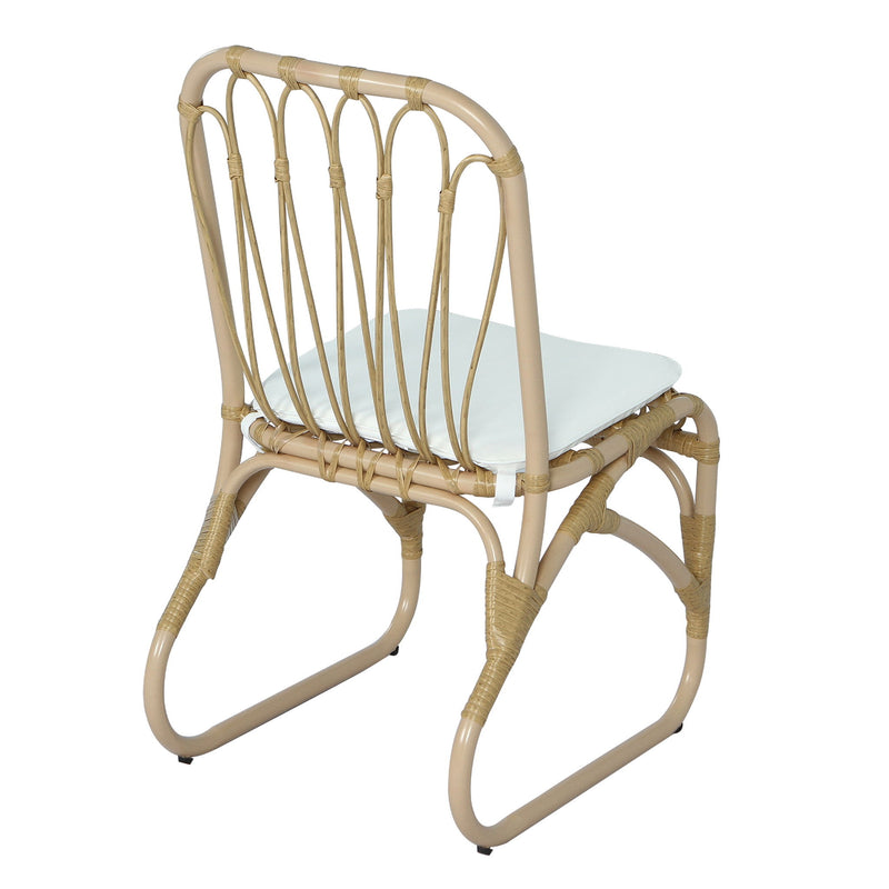 Outdoor Wicker Dining Chairs With Washable Cushion (Set of 2) - R&R Furniture Gallery (Fountain Valley, CA)