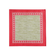 Set of four TOV Furniture Crissy bamboo cotton canvas printed pink napkins with floral design, perfect for casual dining.