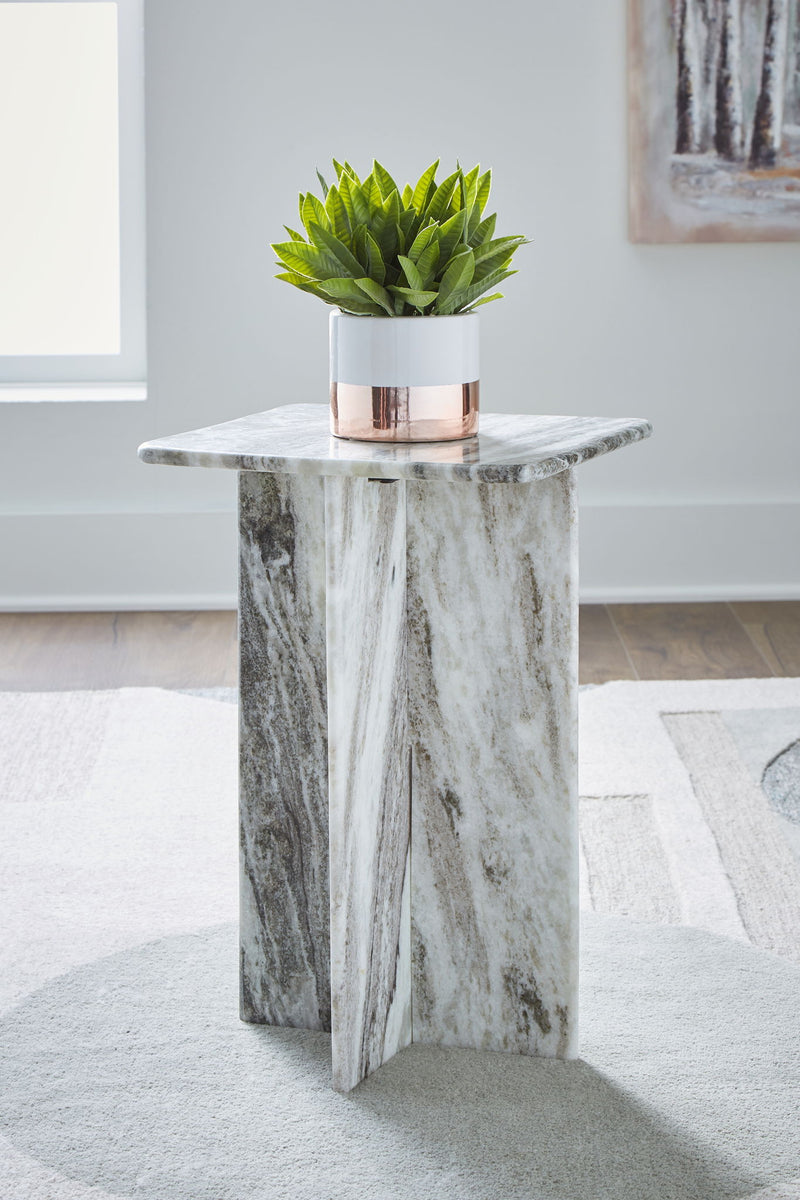 Keithwell - Square Accent Table - Gray - R&R Furniture Gallery (Fountain Valley, CA)
