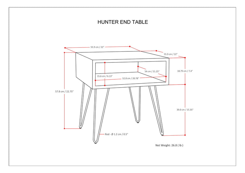 Hunter - End Table - Natural - R&R Furniture Gallery (Fountain Valley, CA)