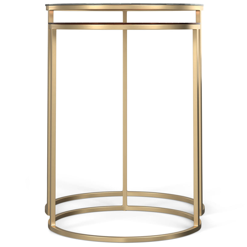 Drake - 2 Piece Nesting Table - Antique Nickel / Antique Copper - R&R Furniture Gallery (Fountain Valley, CA)