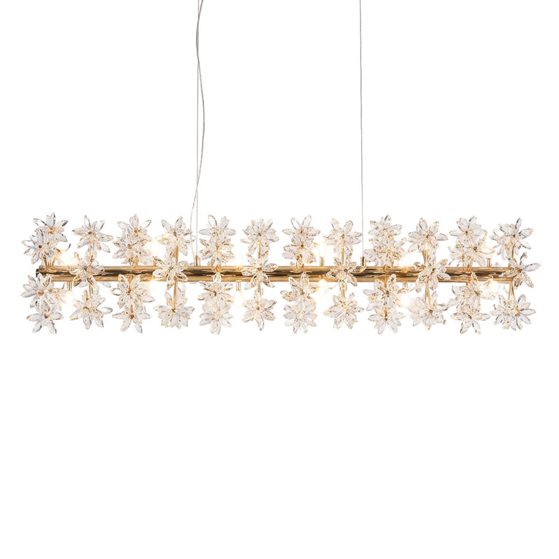 Michael Amini Lighting - Bouquet 18-Light Rectangular Chandelier - Gold