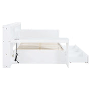 Daybed With 3 Drawers USB Ports And Desk - R&R Furniture Gallery (Fountain Valley, CA)