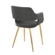 Set of two Lumi Source Margarite contemporary dining chairs with sleek design and versatile style, shown in a modern dining setting.