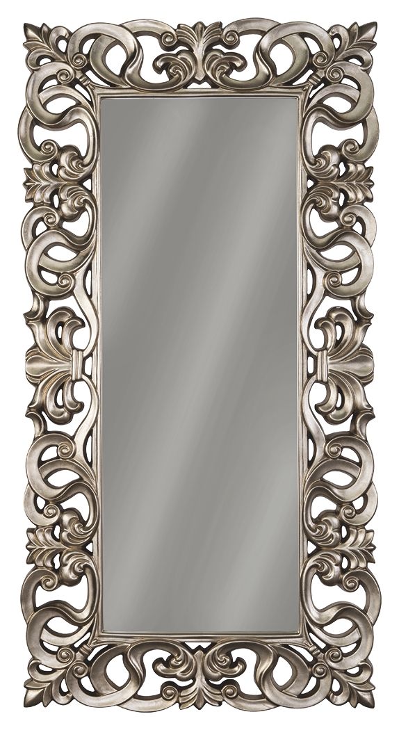 Lucia - Floor Mirror - Antique Silver Finish - R&R Furniture Gallery (Fountain Valley, CA)