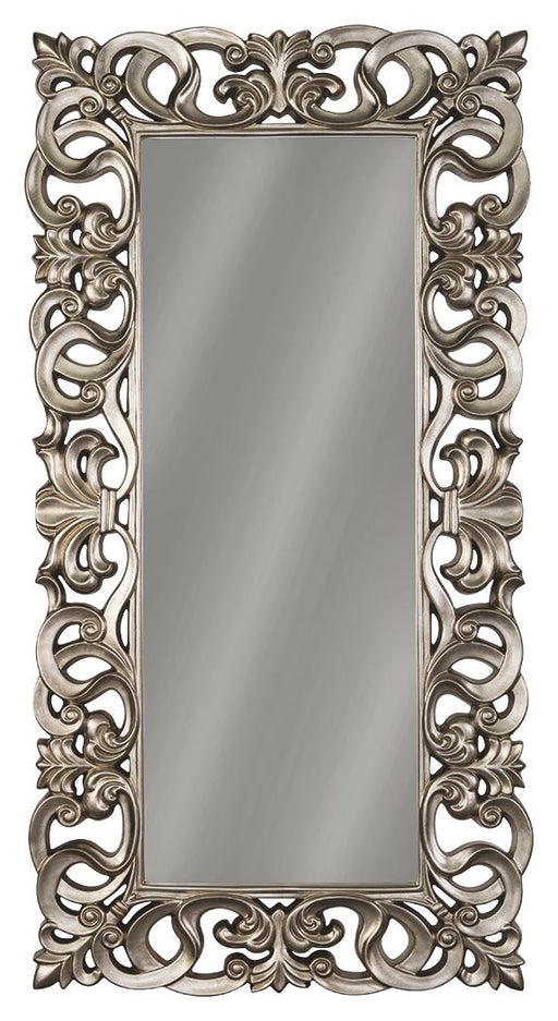 Lucia - Floor Mirror - Antique Silver Finish - R&R Furniture Gallery (Fountain Valley, CA)