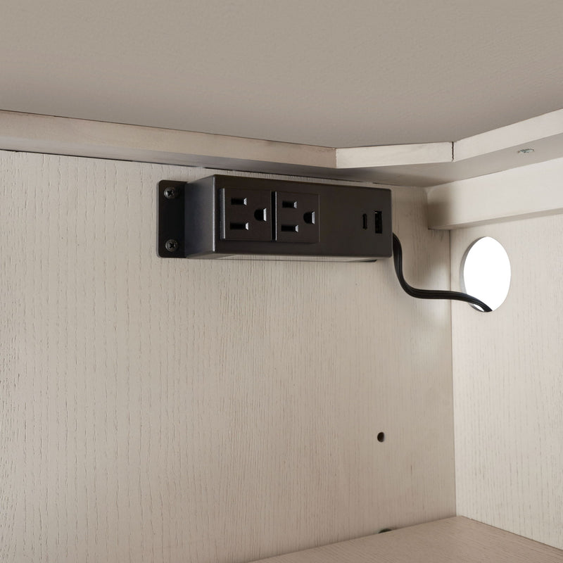 Server With Base - White - R&R Furniture Gallery (Fountain Valley, CA)