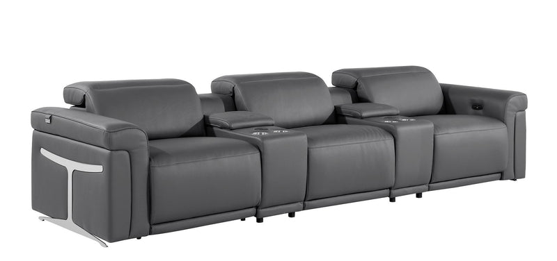 1126 - 8-Piece Modular Power Reclining Sofa & Loveseat Set In With 5 Power Recliners & Power Headrests
