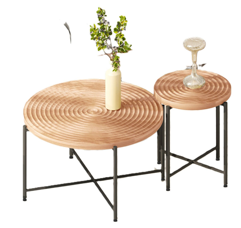 Coffee And End Table Set Waterproof Cover (Set of 2) - Natural Wood / Brown - R&R Furniture Gallery (Fountain Valley, CA)