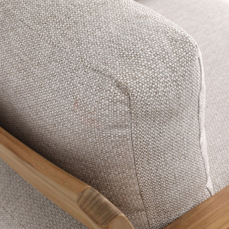 Lexy - Outdoor Occasional Chair - Fairfax Taupe And Natural Teak