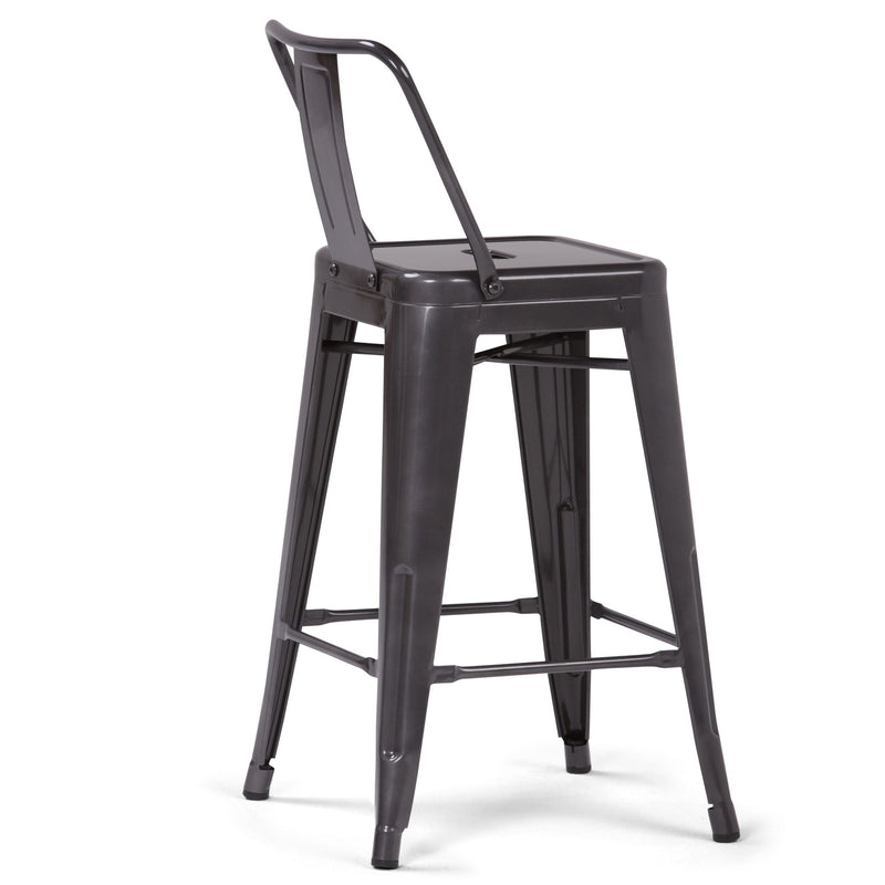 Rayne - Curved Back Metal Stool (Set of 2) - R&R Furniture Gallery (Fountain Valley, CA)