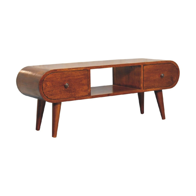 Solid Wood Circular TV Unit - R&R Furniture Gallery (Fountain Valley, CA)