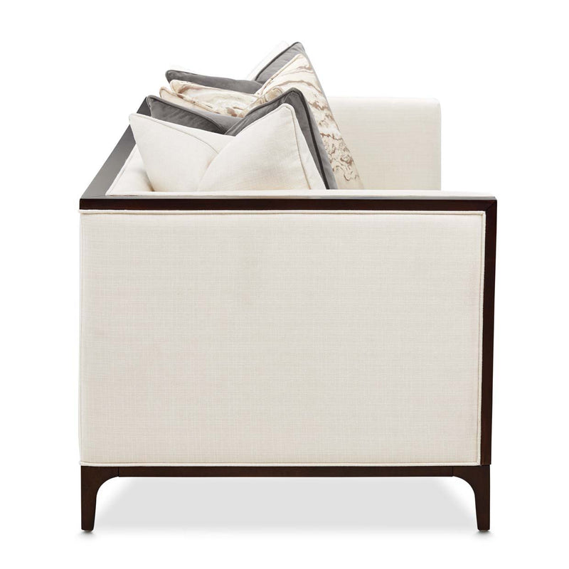 Belmont Place - Sofa - Cream / Espresso - R&R Furniture Gallery (Fountain Valley, CA)