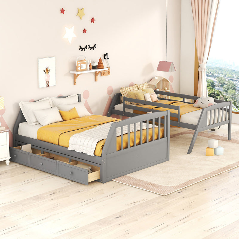 Bunk Bed With Drawers, Ladder And Storage Staircase - R&R Furniture Gallery (Fountain Valley, CA)