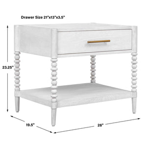 Bales - Side Table - Off-White