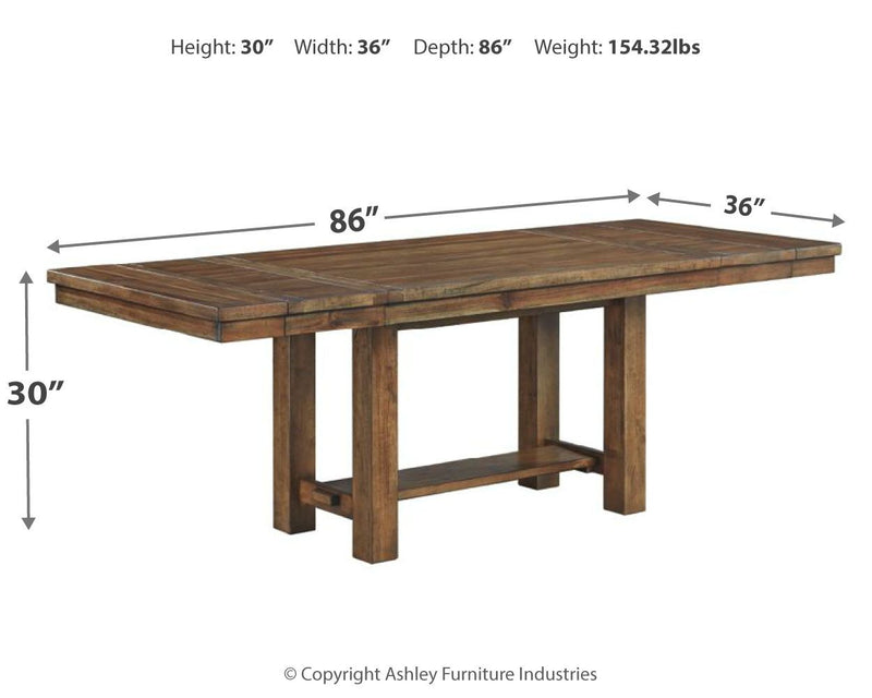 Moriville - Rectangular Dining Room Extension Table - Grayish Brown - R&R Furniture Gallery (Fountain Valley, CA)