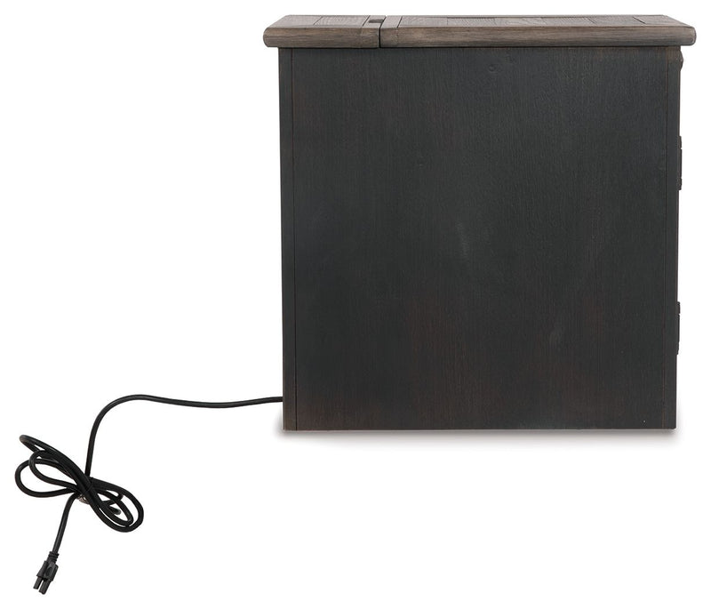 Tyler Creek - Chair Side End Table - Grayish Brown / Black - R&R Furniture Gallery (Fountain Valley, CA)