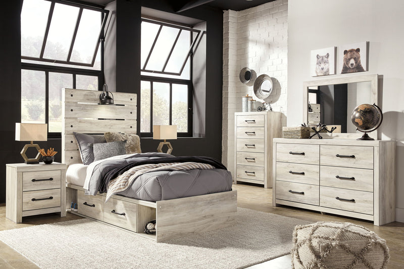 Signature Design by Ashley Cambeck youth bedroom set with bed, dresser, mirror, and matching pieces in a modern style.