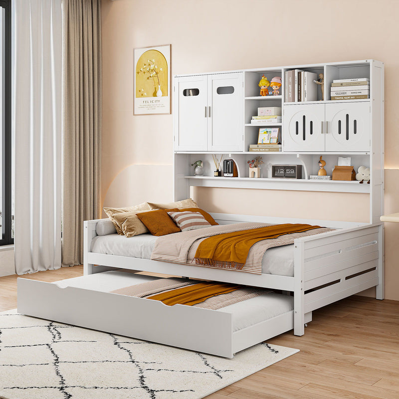 Daybed With All-In-One Cabinet And Shelf - R&R Furniture Gallery (Fountain Valley, CA)
