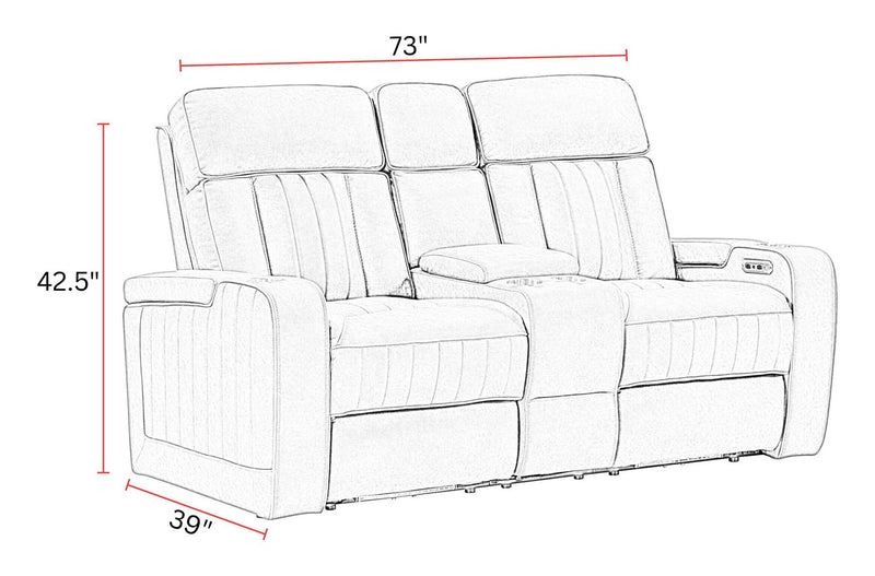 Equinox - Power Console Loveseat