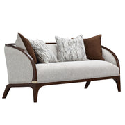 Houston - Loveseat - Pebble / Walnut - R&R Furniture Gallery (Fountain Valley, CA)