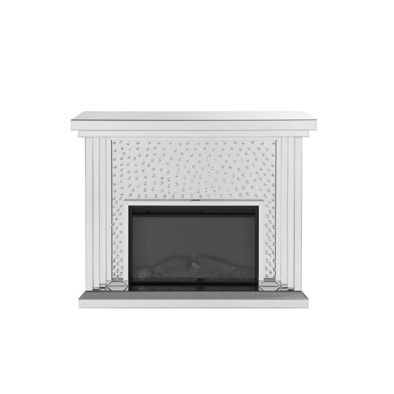 Nysa - 40" Fireplace - Mirrored & Faux Crystals - R&R Furniture Gallery (Fountain Valley, CA)