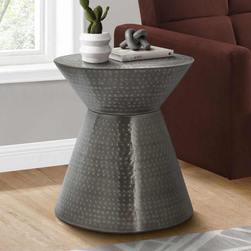 Drum Accent Side Table, Contemporary & Modern Elegant Design - R&R Furniture Gallery (Fountain Valley, CA)