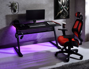 Dragi - Gaming Desk With USB - Black & Red - R&R Furniture Gallery (Fountain Valley, CA)