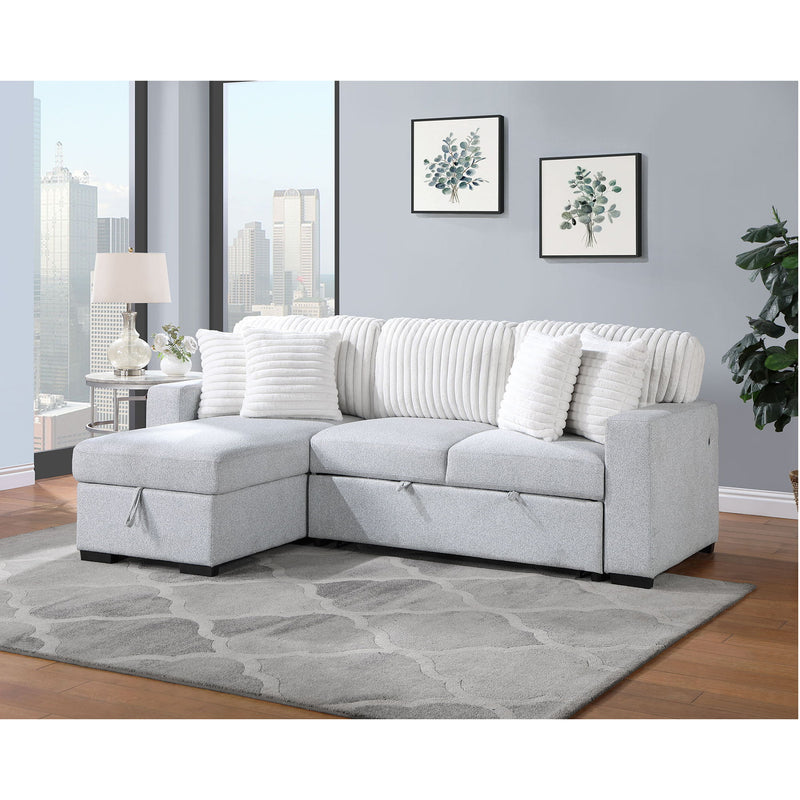Ford - Reversible Pull Out Sofa Bed - Light Gray - R&R Furniture Gallery (Fountain Valley, CA)