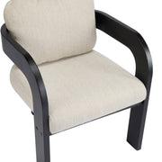 Dining Chairs With Pillow Back (Set of 2) - Beige / Black - R&R Furniture Gallery (Fountain Valley, CA)